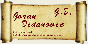Goran Didanović vizit kartica